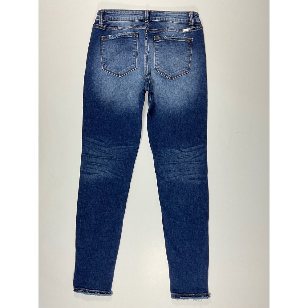 KanCan Mid Rise Ankle Skinny Jeans Distressed KC8376D Blue Size 11/29 - Picture 2 of 16